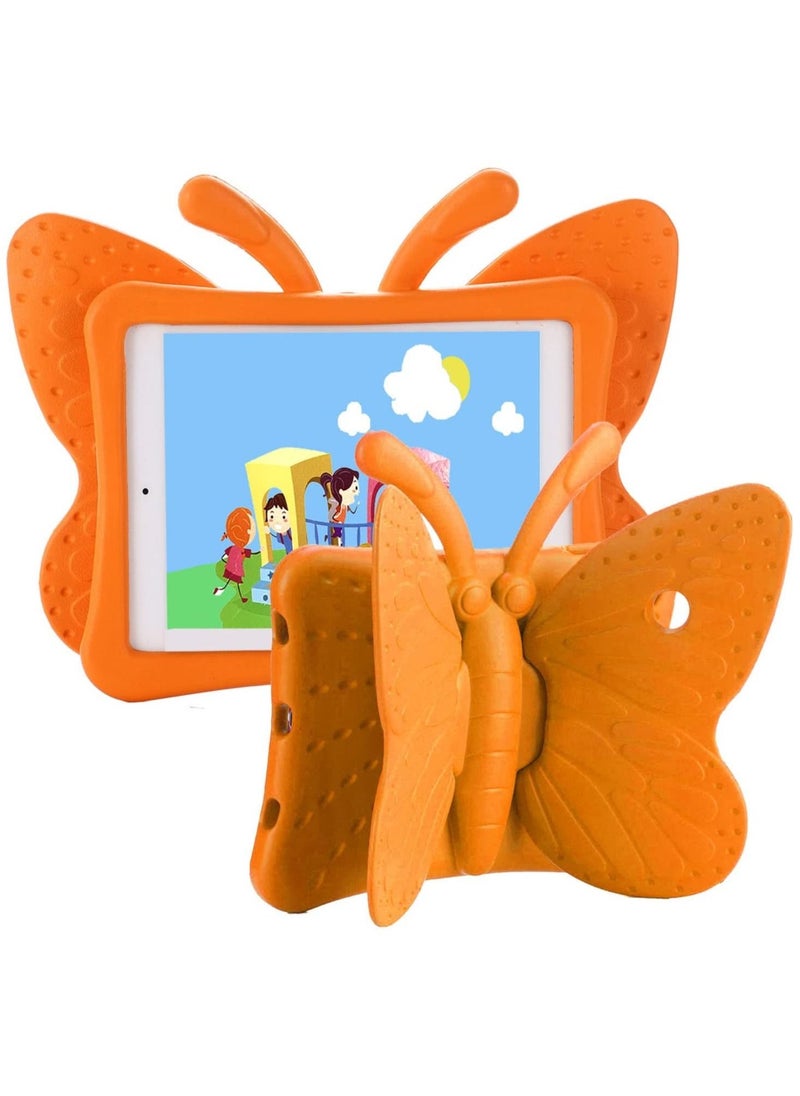 Generic - iPad case for Kids, 3D Cartoon Butterfly Non-Toxic EVA Light Weight Kid Proof Shockproof case with Kickstand for ipad 5/ ipad 6 /ipad pro 9.7/ New iPad 2017 case (Orange) - Image 1