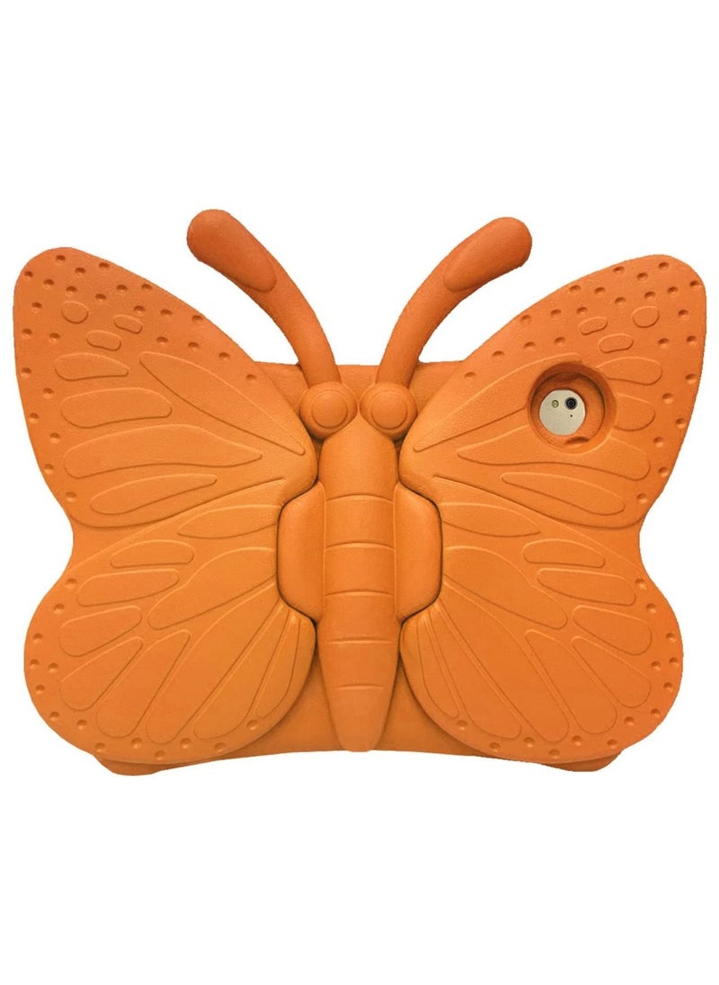 Generic - iPad case for Kids, 3D Cartoon Butterfly Non-Toxic EVA Light Weight Kid Proof Shockproof case with Kickstand for ipad 5/ ipad 6 /ipad pro 9.7/ New iPad 2017 case (Orange) - Image 1