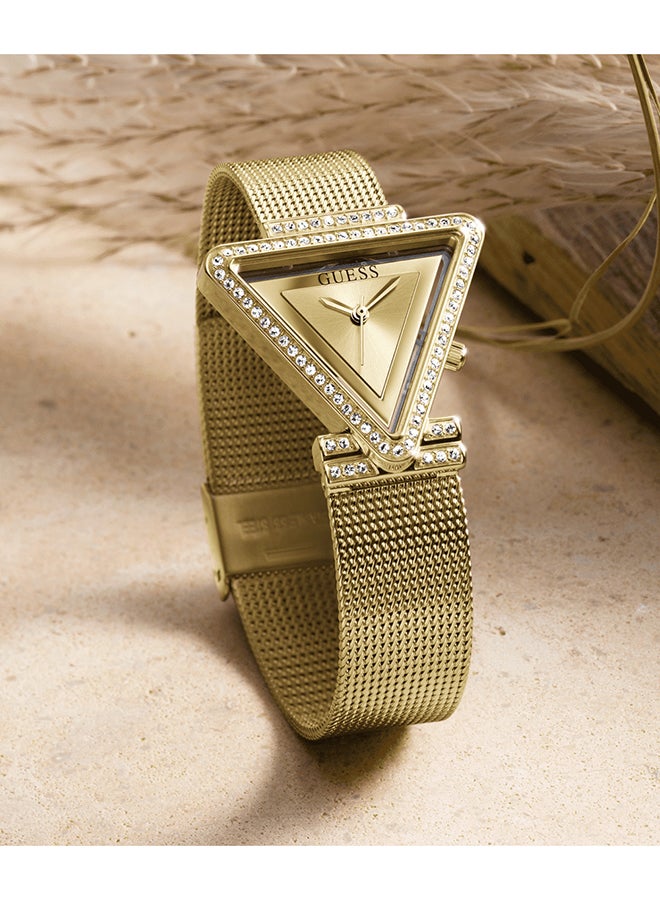 GUESS Women's Watch Gold Tone Stainless Steel/Mesh Bracelet  - Image 4