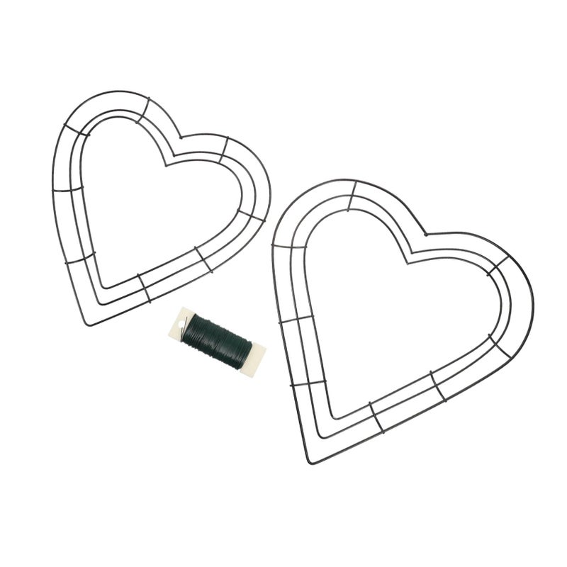 Heart Shaped Metal Wreath Ring For DIY Home Decor Valentine Seasonal Celebration - Image 2