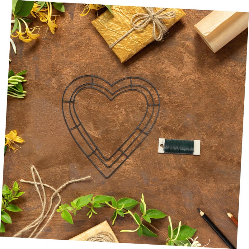 Heart Shaped Metal Wreath Ring For DIY Home Decor Valentine Seasonal Celebration - Image 4