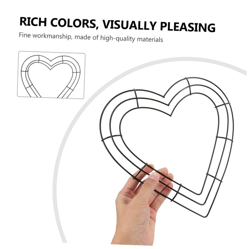 Heart Shaped Metal Wreath Ring For DIY Home Decor Valentine Seasonal Celebration - Image 3