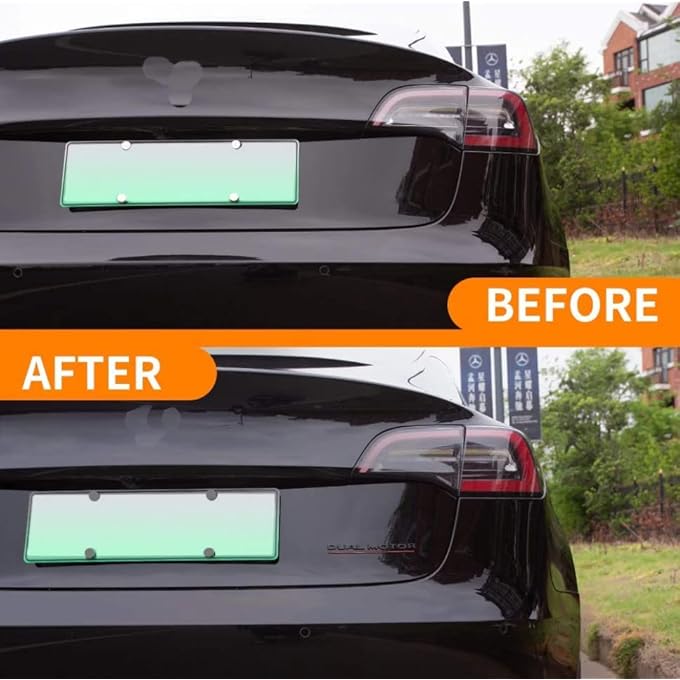 ريحني شعار الحروف المزدوج من حزمة 1 متوافق مع بطاقة الأداء من تسلا موديل 3 X S Y مع شارة أداء لصندوق السيارة الخلفي على جانب الرفرف زخرفة باللون الأسود اللامع - Image 4