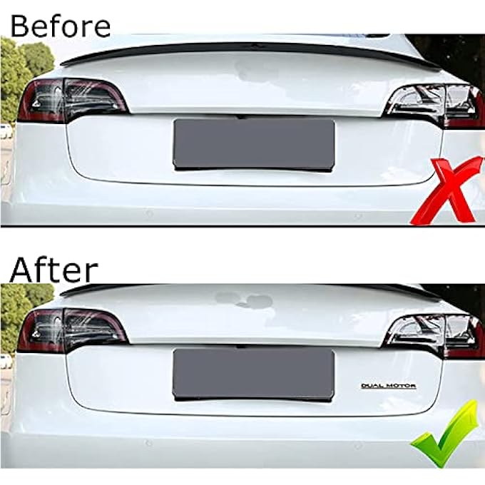 ريحني شعار الحروف المزدوج من حزمة 1 متوافق مع بطاقة الأداء من تسلا موديل 3 X S Y مع شارة أداء لصندوق السيارة الخلفي على جانب الرفرف زخرفة باللون الأسود اللامع - Image 3