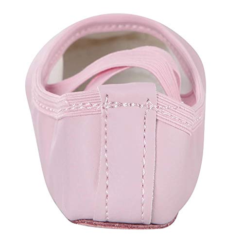 Dynadans Soft Leather Ballet Shoes/Ballet Slippers/Dance Shoes for Girls and Boys (Toddler/Little/Big Kid/Women)-Pink-13.5M Little Kid - Image 3
