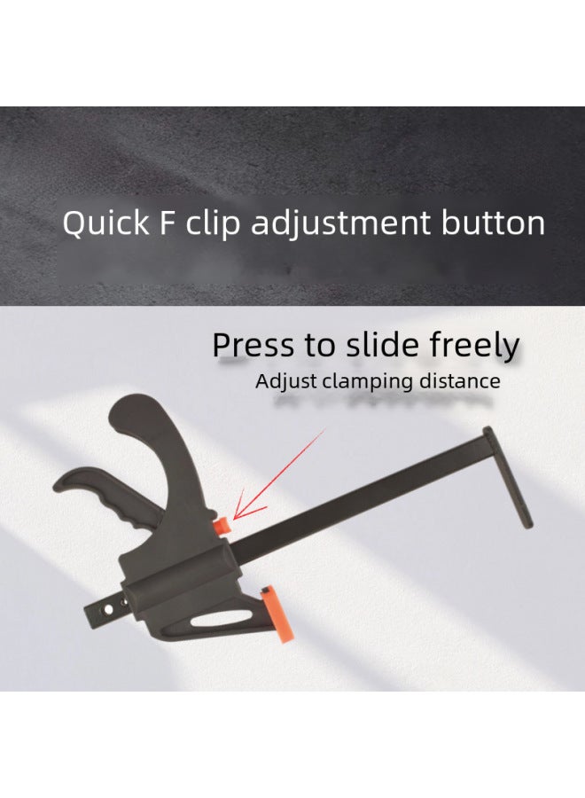 Tian Dasheng Work Woodworking Track Clamp Multi-functional Fixed G-clamp Pressed Tooth Quick F-clamp Hardware Tools-Specification Model:TDFG7 Plastic Handle Groove F Clamp 200*60 (lead Rod 13.5*6.5)  - Image 5