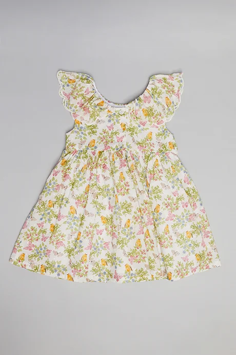 R&B Floral Print Flared Dress with Bloomers