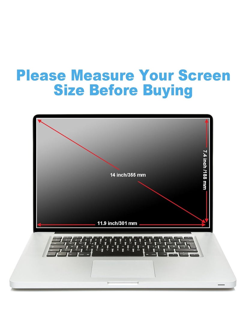 14 inch Privacy Screen Protector Compatible with 16:10 Aspect Ratio HP Laptop 14"/HP ProBook 14/HP Pavilion Plus 14/HP EliteBook 14/HP ENVY 14, nti-Blue Light Anti-Glare 14 inch Laptop Screen Filters  - Image 2