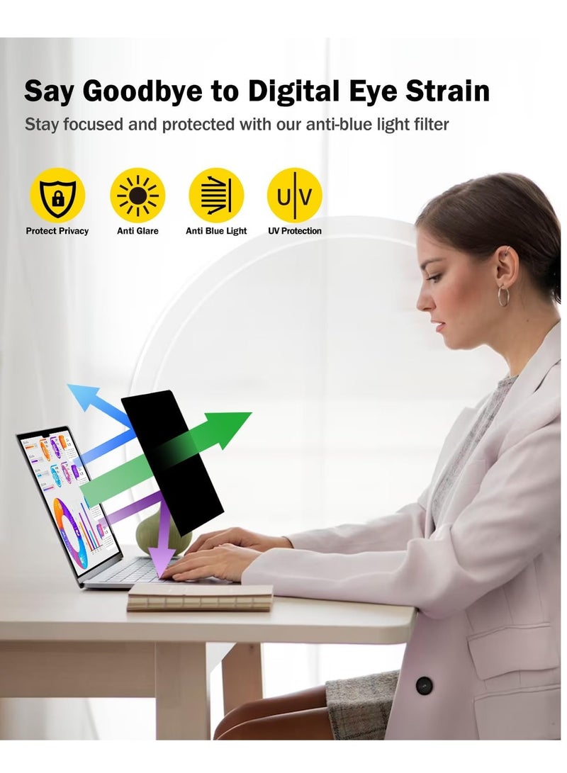 14 inch Privacy Screen Protector Compatible with 16:10 Aspect Ratio HP Laptop 14"/HP ProBook 14/HP Pavilion Plus 14/HP EliteBook 14/HP ENVY 14, nti-Blue Light Anti-Glare 14 inch Laptop Screen Filters  - Image 5