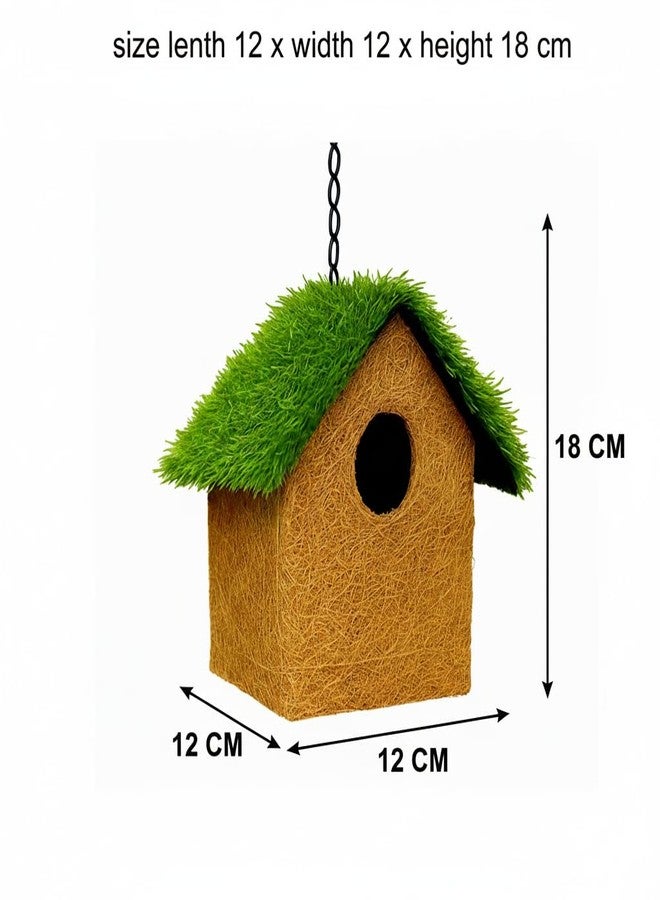 LIVEONCE Hanging Coconut Coir Bird House Pack of 2 - Image 2