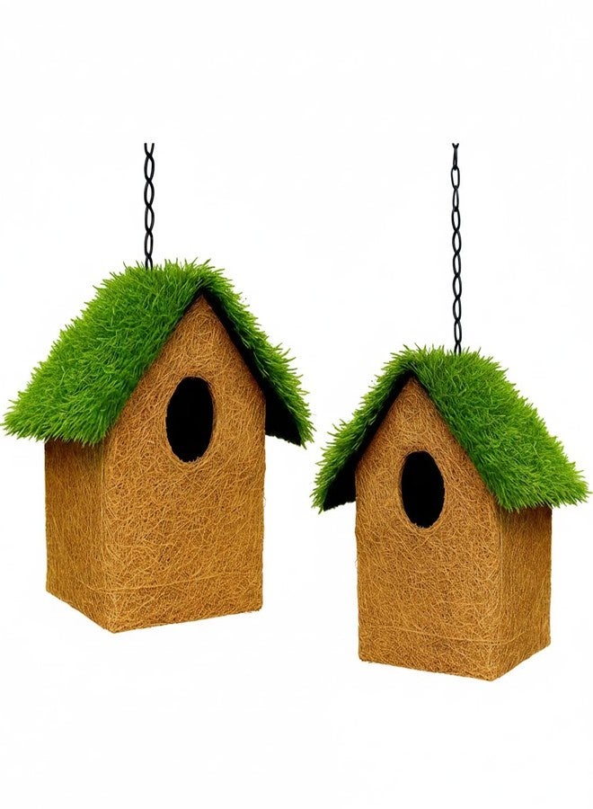 LIVEONCE Hanging Coconut Coir Bird House Pack of 2 - Image 1