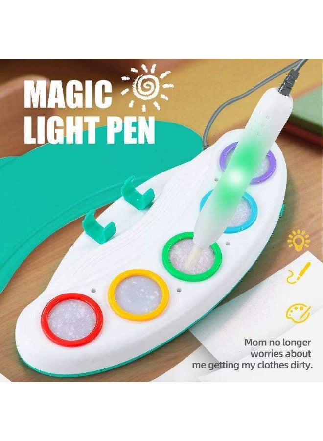 DubaiGallery Magic Light Pen Art and Drawing Kit for Kids, Innovative Color Changing Ink Toy with Colorful Drawing Options, Reusable Paper, Creative Painting Activity, Educational Entertainment Set and Children’s Gift - Image 2