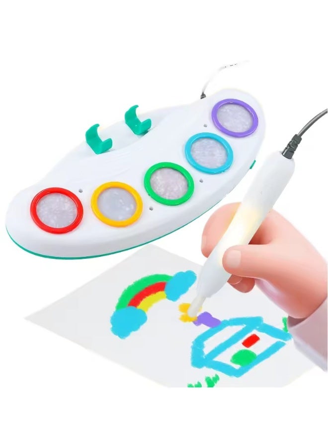 DubaiGallery Magic Light Pen Art and Drawing Kit for Kids, Innovative Color Changing Ink Toy with Colorful Drawing Options, Reusable Paper, Creative Painting Activity, Educational Entertainment Set and Children’s Gift - Image 1