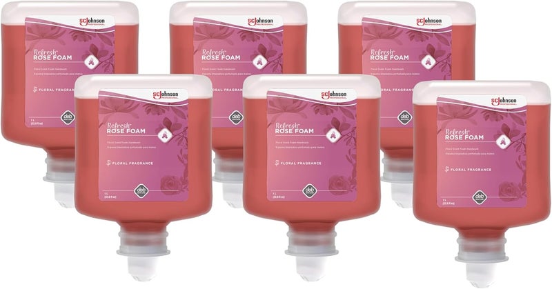 SC Johnson Professional REFRESH ROSE FOAM HAND SOAP 1 LITERS 6 PACK