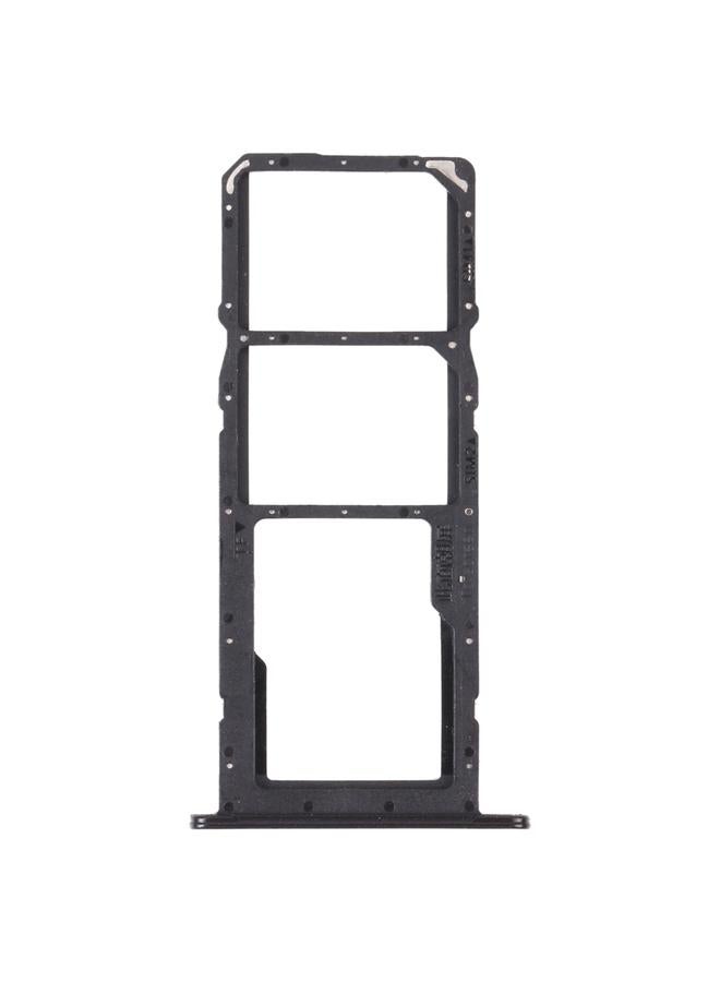 erorex SIM Card Tray + SIM Card Tray + Micro SD Card Tray for Huawei Y7a (Black) - Image 1