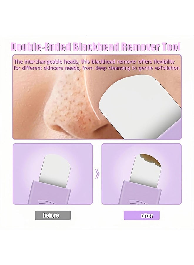 إم إكس إن فرشاة تنظيف وفرشاة تنظيف الوجه وماسحة قناع الوجه المصنوعة من السيليكون, 2 بوصة 1 ماسحة فرشاة حفر الأنف للتنظيف العميق (أرجواني) - Image 4