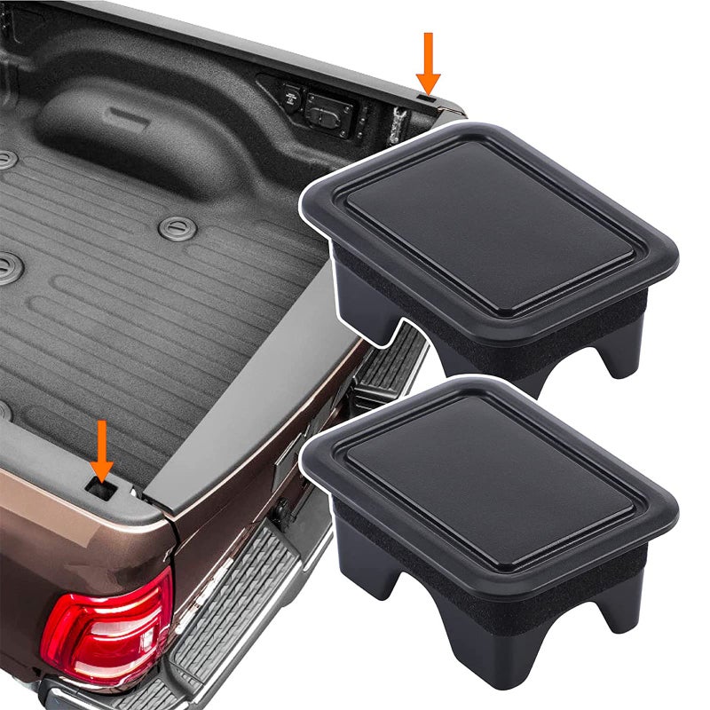 Ram 1500 Stake Pocket Covers Compatible with Dodge Ram 1500 20192023 Rear Truck Bed Rail Stake Pocket Cover Black 2 pcs