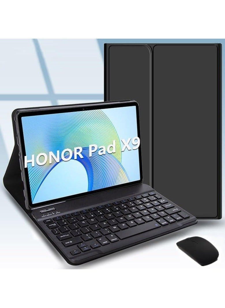 حافظة لجهاز Honor Pad X9 مقاس 11.5 بوصة 2023، حافظة حماية رفيعة مع لوحة مفاتيح وماوس لاسلكيين قابلين للفصل بتقنية البلوتوث - Image 1
