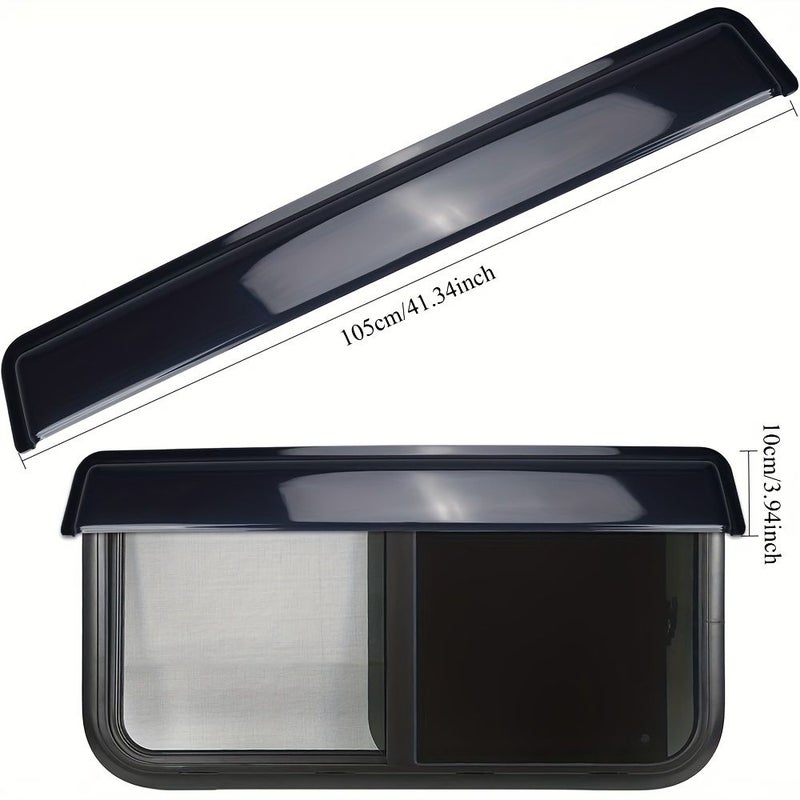 Black 19.69in ABS RV Window Rain Cover Easy Installation for Cars Trailers - Image 2