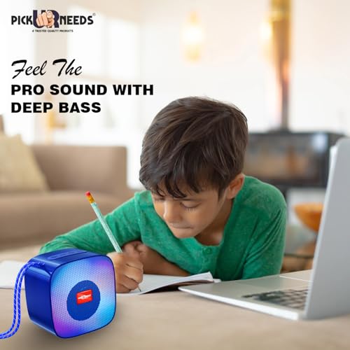 Pick Ur Needs Wireless Rechargeable Portable Bluetooth Speaker | Water Proof | Splash Proof | Premium Speaker Compatible with All Mobile Phone (Blue) - Image 5
