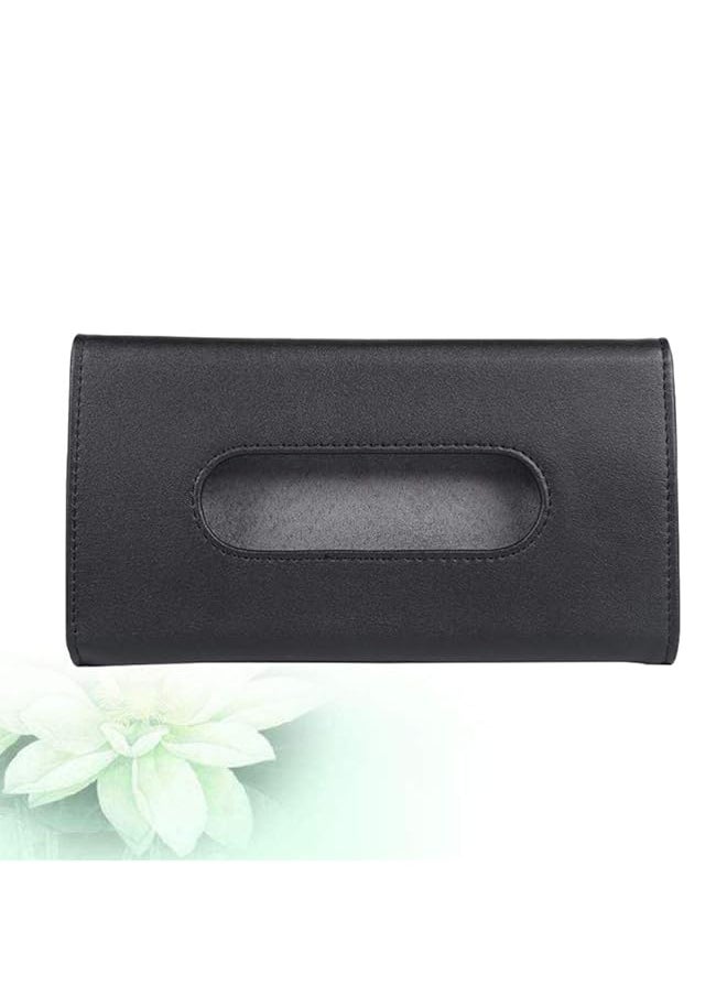 erorex - Car Tissue Holder Sun Visor Napkin Dispenser Truck Vehicle Paper Towel Box Pu Leather Tissue Case Cover For Backseat And Sun Visor - Image 1