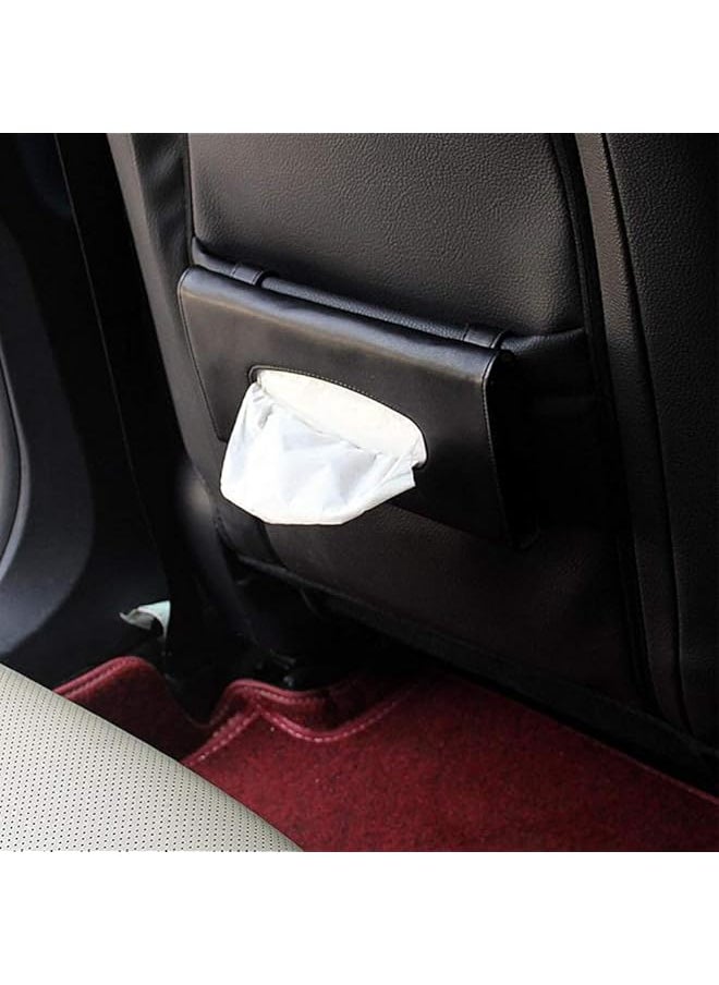 erorex - Car Tissue Holder Sun Visor Napkin Dispenser Truck Vehicle Paper Towel Box Pu Leather Tissue Case Cover For Backseat And Sun Visor - Image 1