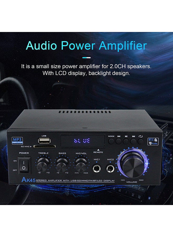 Generic - AK45 12Volt Compact Size Audio Power Amplifier Portable Sound Amplifier Speaker Amp for Car and Home - Image 1