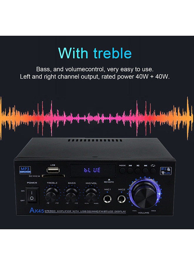 Generic - AK45 12Volt Compact Size Audio Power Amplifier Portable Sound Amplifier Speaker Amp for Car and Home - Image 1