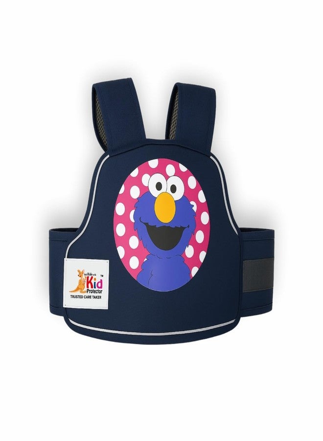 Kid Protector Child Safety Belt for Two-Wheeler | 4-Point Harness | Adjustable (35-90 cm) | Reflective Strips | Age 2-7 | Bike, Scooter Harness | Strong & Durable Fabric (Navy Blue) - Image 3