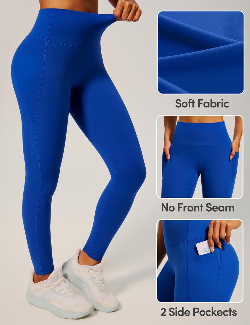 IUGA Invisible Scrunch Butt Lifting Leggings for Women No Front Seam Workout Leggings with Pockets Tummy Control Yoga Pants - Image 4