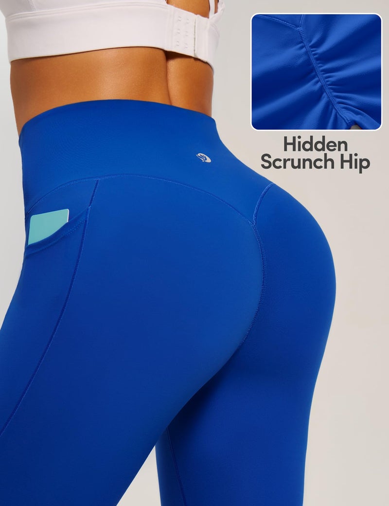 IUGA Invisible Scrunch Butt Lifting Leggings for Women No Front Seam Workout Leggings with Pockets Tummy Control Yoga Pants - Image 3