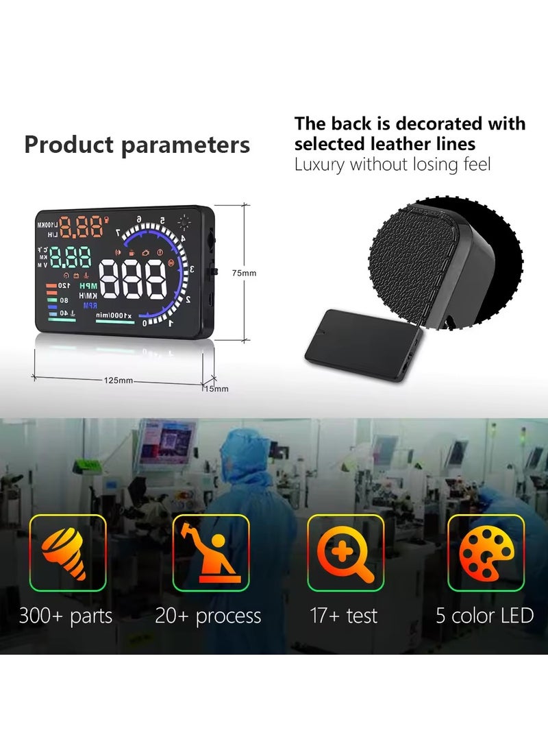 Generic Car HUD Head-Up Display Speedometer High-Definition Car  Suitable for All Models  - Image 5