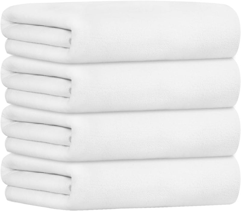 JML Bath Towel, Microfiber Bathroom Towels Set 4 Pack (30" x 60") for Adult Men Women - Large Size, Extra Absorbent, Quick Drying as Hair Wrap, Swim, Fitness, Sport, Yoga - Image 1