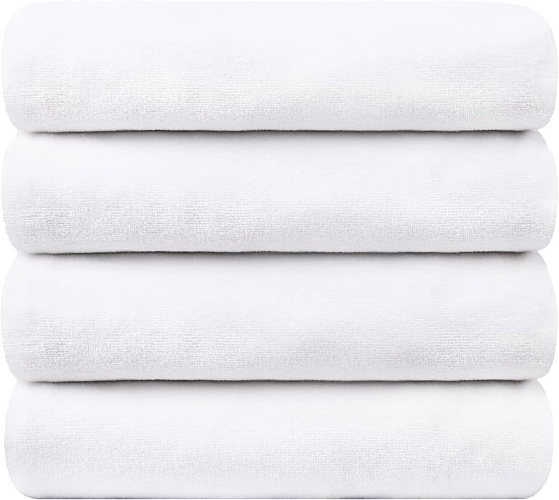 JML Bath Towel, Microfiber Bathroom Towels Set 4 Pack (30" x 60") for Adult Men Women - Large Size, Extra Absorbent, Quick Drying as Hair Wrap, Swim, Fitness, Sport, Yoga - Image 2
