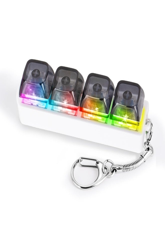 FunisFun Keyboard Fidget Toy for Adults Keyboard Clicker with LED Light Keychain Fidget Stress Relief Sensory Toy - Image 1