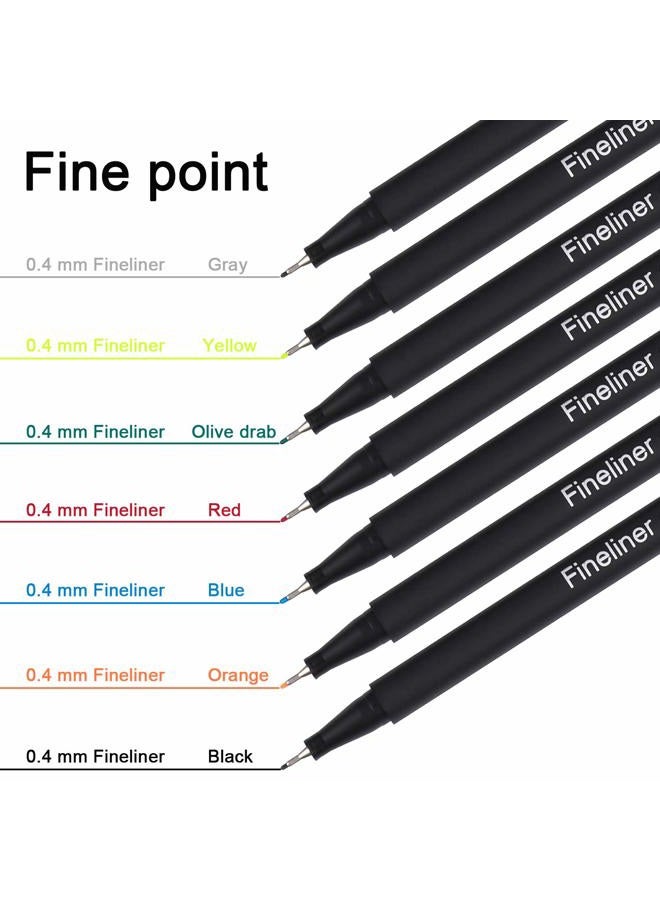 Dyvicl Journal Planner Pens Colored Pens, 24 Colors 0.4mm Fineliner Pen Set Fine Point Markers Drawing Pens for Journaling, Note Taking, Calendar, Adult Coloring, Scrapbooking - Image 3