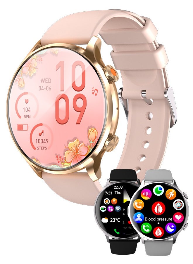 WAPIK Korean Brand Smart Watch Y5，Business Smartwatch, Waterproof Fitness Watch, Bluetooth Calling, Compatible with Android and iOS,Smartwatch For Men, Zinc Alloy Vacuum Plating, Heart Rate Monitoring  - Image 1