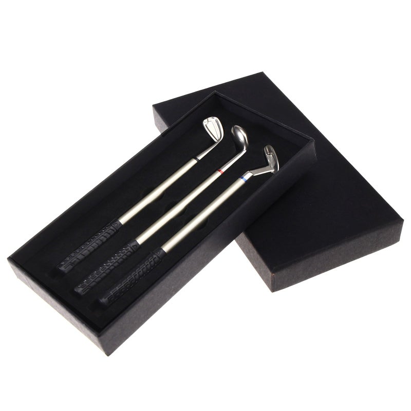 Micro Trader 3 Pcs Mini Golf Club Putter Pen Set with Storage Box Novelty Golfer Decor Gift Present - Image 4