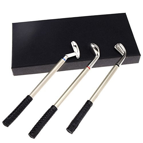 Micro Trader 3 Pcs Mini Golf Club Putter Pen Set with Storage Box Novelty Golfer Decor Gift Present - Image 5