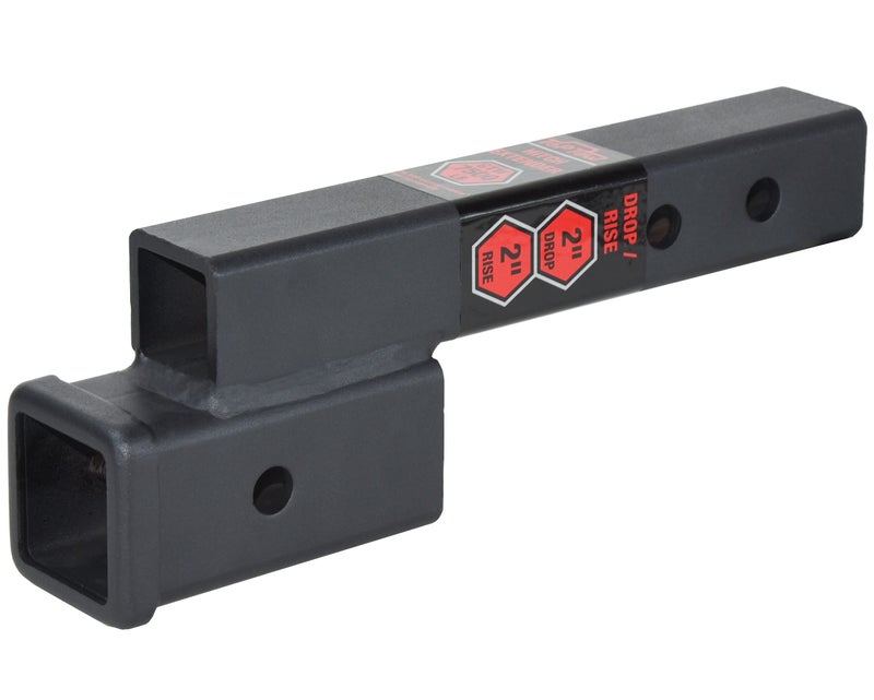TOPTOW Trailer Receiver Hitch Extender Adapter 2 DropRiser 7 and 9 Extension Length 2 Shank 7500lbs Towing Capacity Matte Black