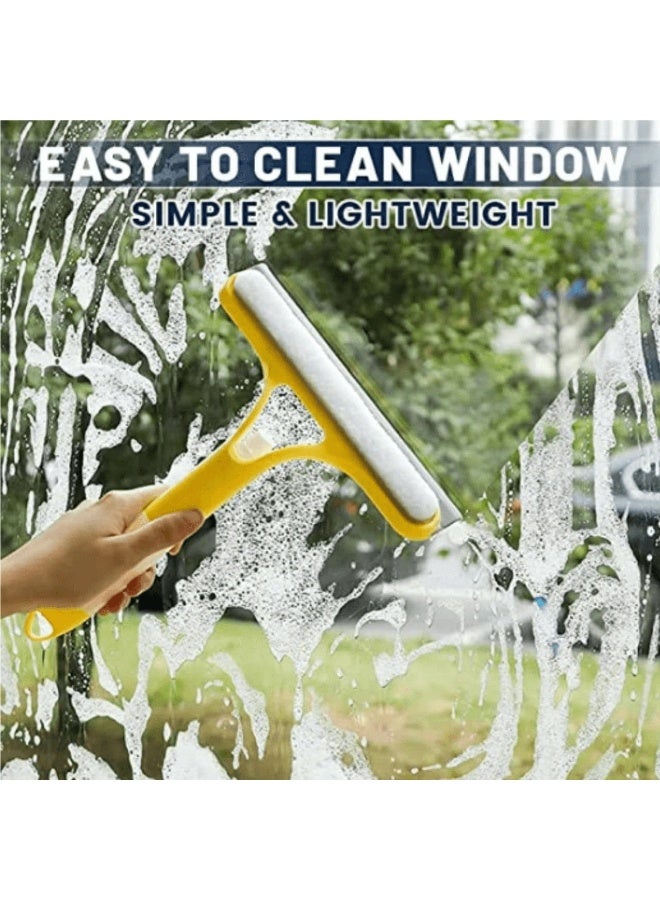 حياة كومفورت أداة تنظيف نوافذ 3 في 1 للسيارة والنوافذ الداخلية والخارجية العالية، أداة تنظيف ممسحة نوافذ بخاخة مع زجاجة رذاذ، فرشاة تنظيف سيليكون، مكشطة، للسيارة والمنزل والمطبخ (أزرق، 1) - Image 3