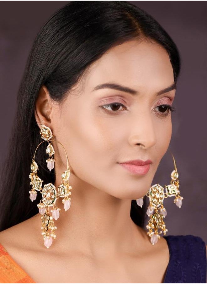 Priyaasi Elegant Women Multicolour Alloy Earrings with pattern and secured with closure and styled in ideal for Western moments — perfect for fashion-forward occasions.  - Image 4