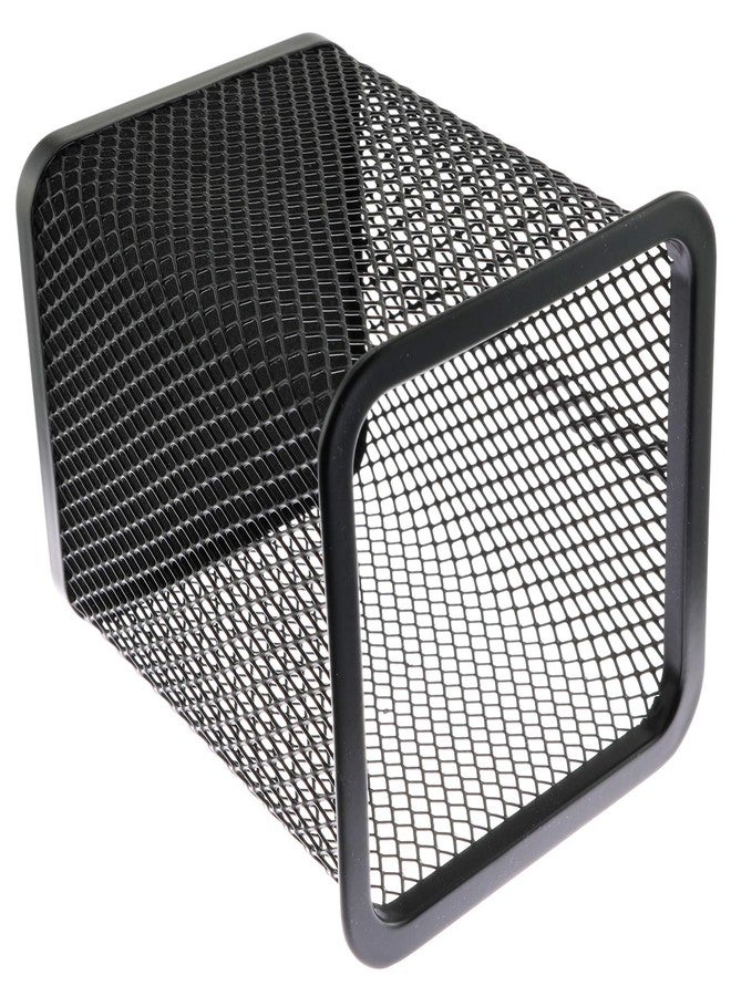 رولينج حامل أقلام شبكي من RuiLing، عبوة واحدة، شكل مربع، حاوية أقلام رصاص، منظم تخزين مكتبي معدني متعدد الأغراض مجوف، مناسب لأدوات الطلاب المكتبية (أسود) - Image 2