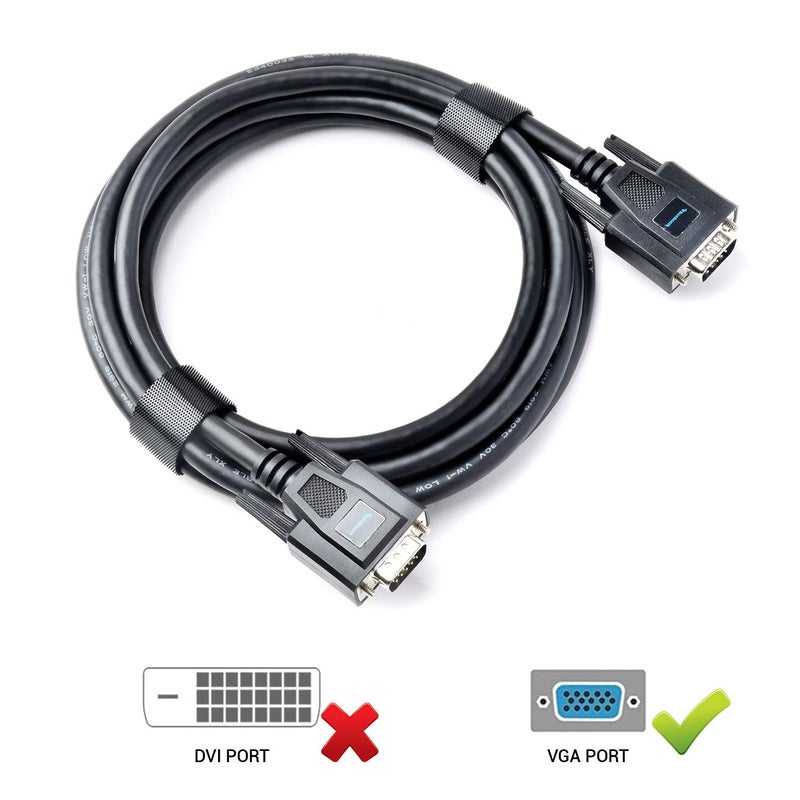 BlueRigger SVGA/VGA Cable Male to Male Computer Monitor Cables Shielded Copper VGA Video Cable - Connects HDTV’s & Graphics Cards Series ((6 Feet / 2 Meters)) - Image 2