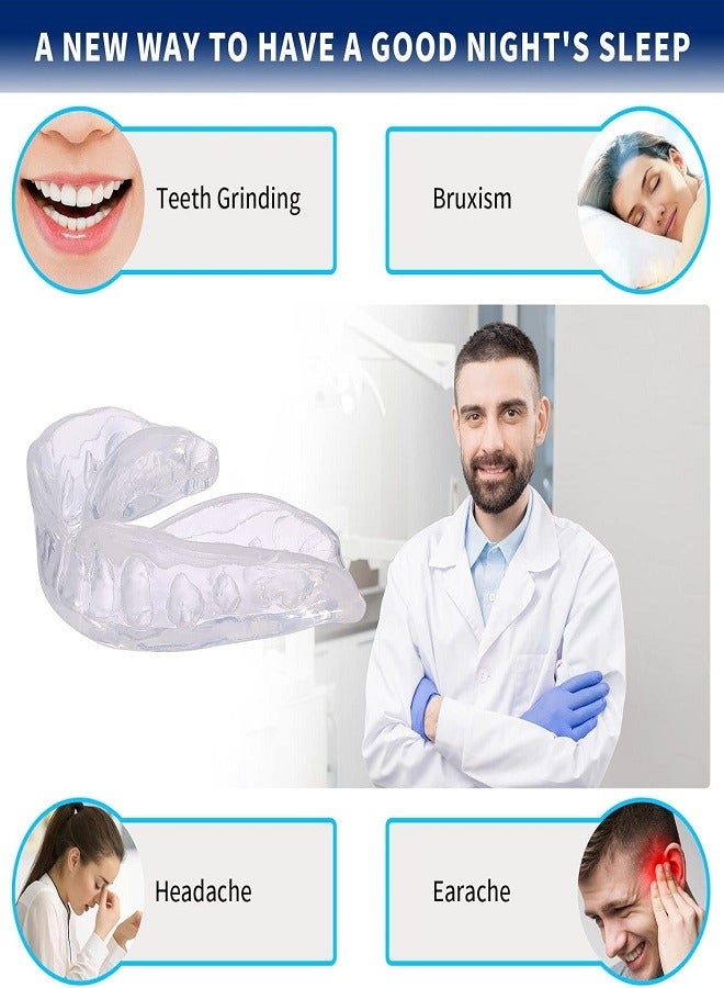 GlorySmile 8 Pcs 2 Sizes Mouth Guard for Clenching Teeth at Night Upgraded Mouth Guard for Teeth Grinding Moldable Mouth Guard Stops Bruxism and Teeth Grinding with Two Travel Cases Dental Night Guards - Image 5