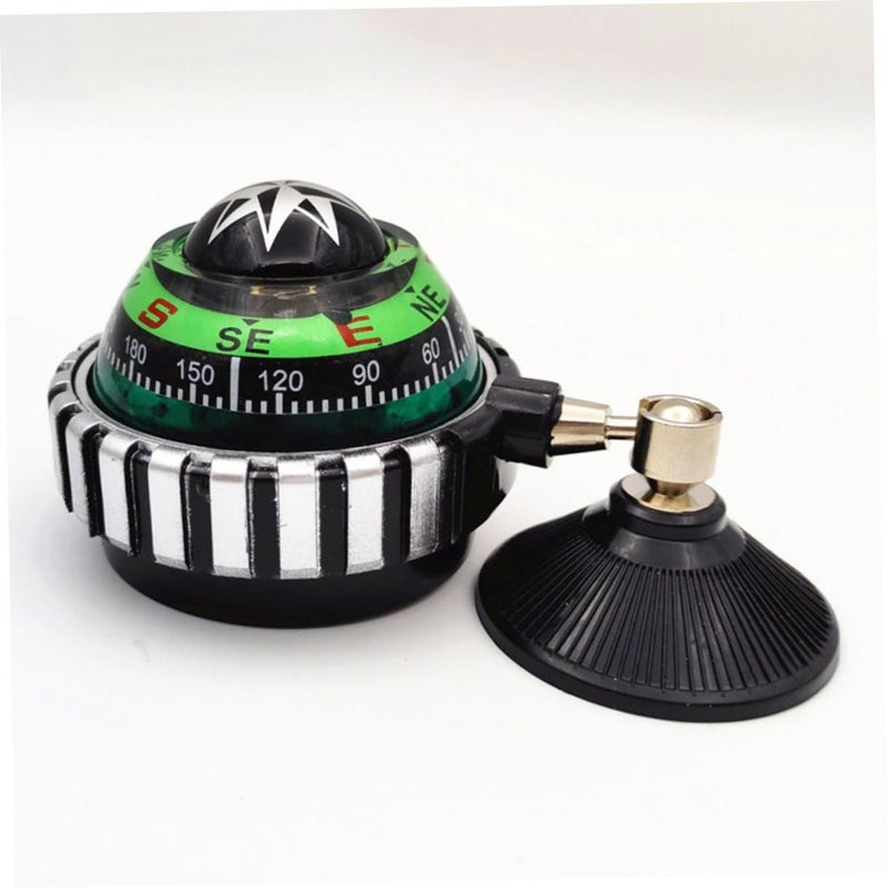 Adjustable Car Compass Ball 2pcs Suction Cup Mount Green Navigation Tool for Auto - Image 5