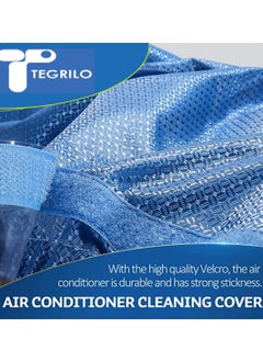 TEGRILO Air Conditioner Cleaning Cover Dust Washing Bag for large size 2P-3P Wall Mounted AC Service with pipe and side plates  - Image 4