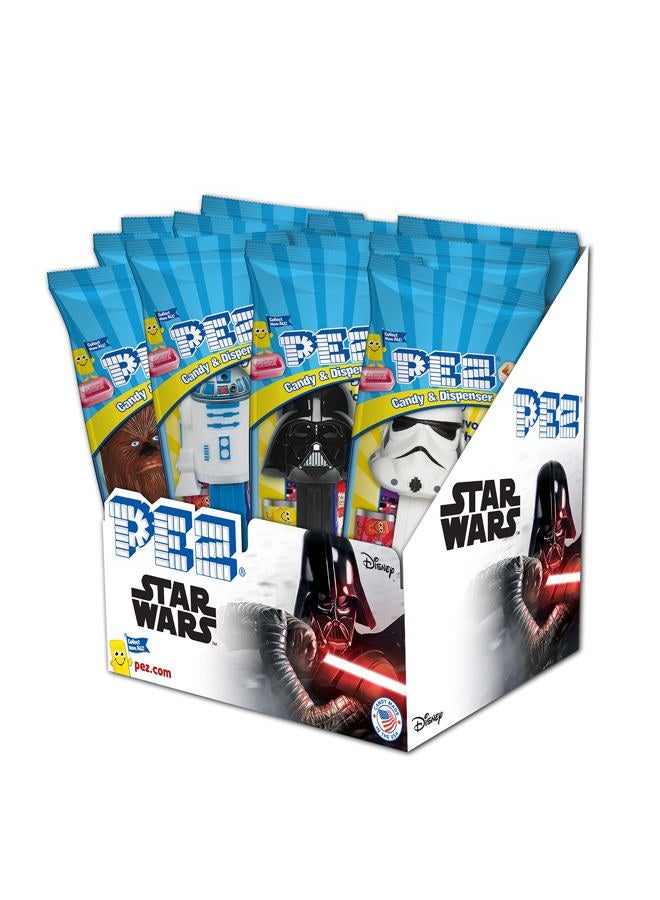 PEZ حلوى ستار وورز، موزعات متنوعة، 0.58 أونصة (عبوة من 12) - Image 1