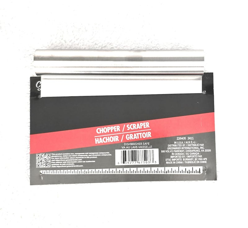 Greenbrier Cooking Concepts StainlessSteel ChopperScraper