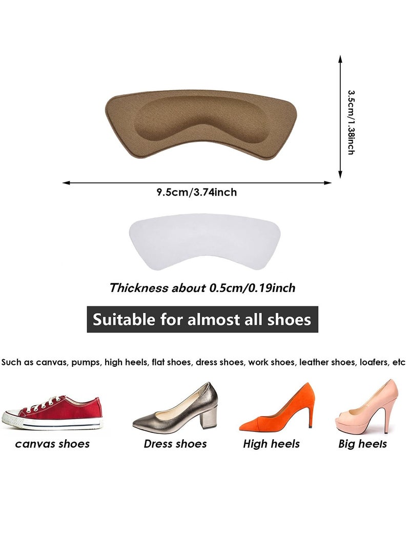 KASTWAVE 6 Pairs Heel Cushion Pads Heel Shoe Grips Liner Self-adhesive Shoe Insoles Foot Care Protector for Men Women Shoes Too Big, Preventing Heel Rubbing Blister (Multicolor) - Image 3